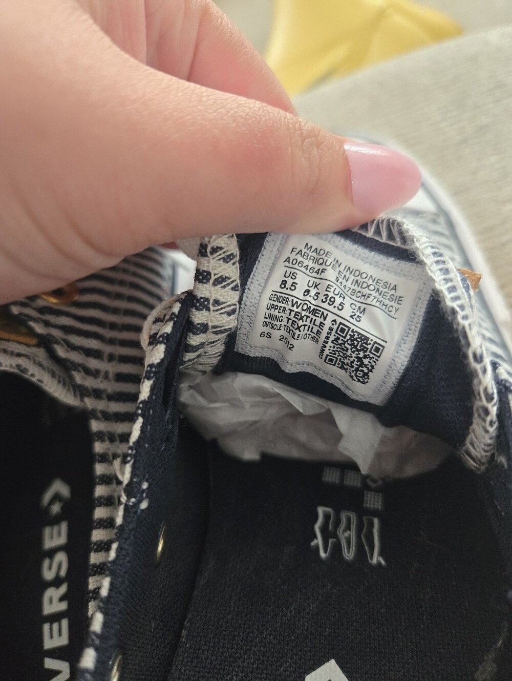 Converse Chuck Taylor Shoreline Railroad Stripe Sneakers Women’s 8.5 Navy Gold - Picture 4 of 5